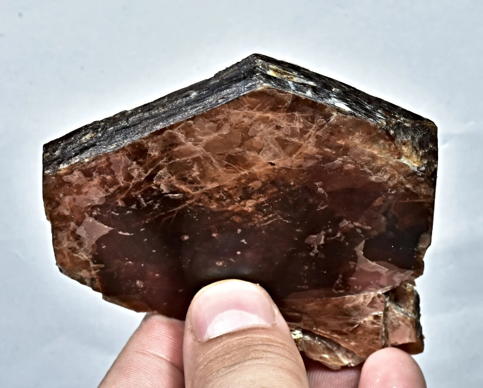 107 Gram Natural Rare Short Wave Fluorescent Terminated Phlogopite Crystal