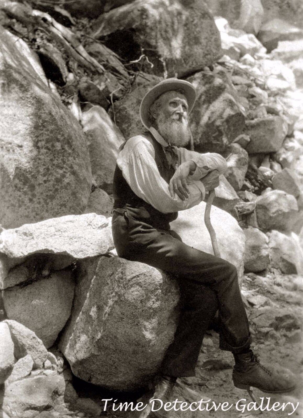 Conservationist John Muir in the Mountains - 1907 - Historic Photo Print