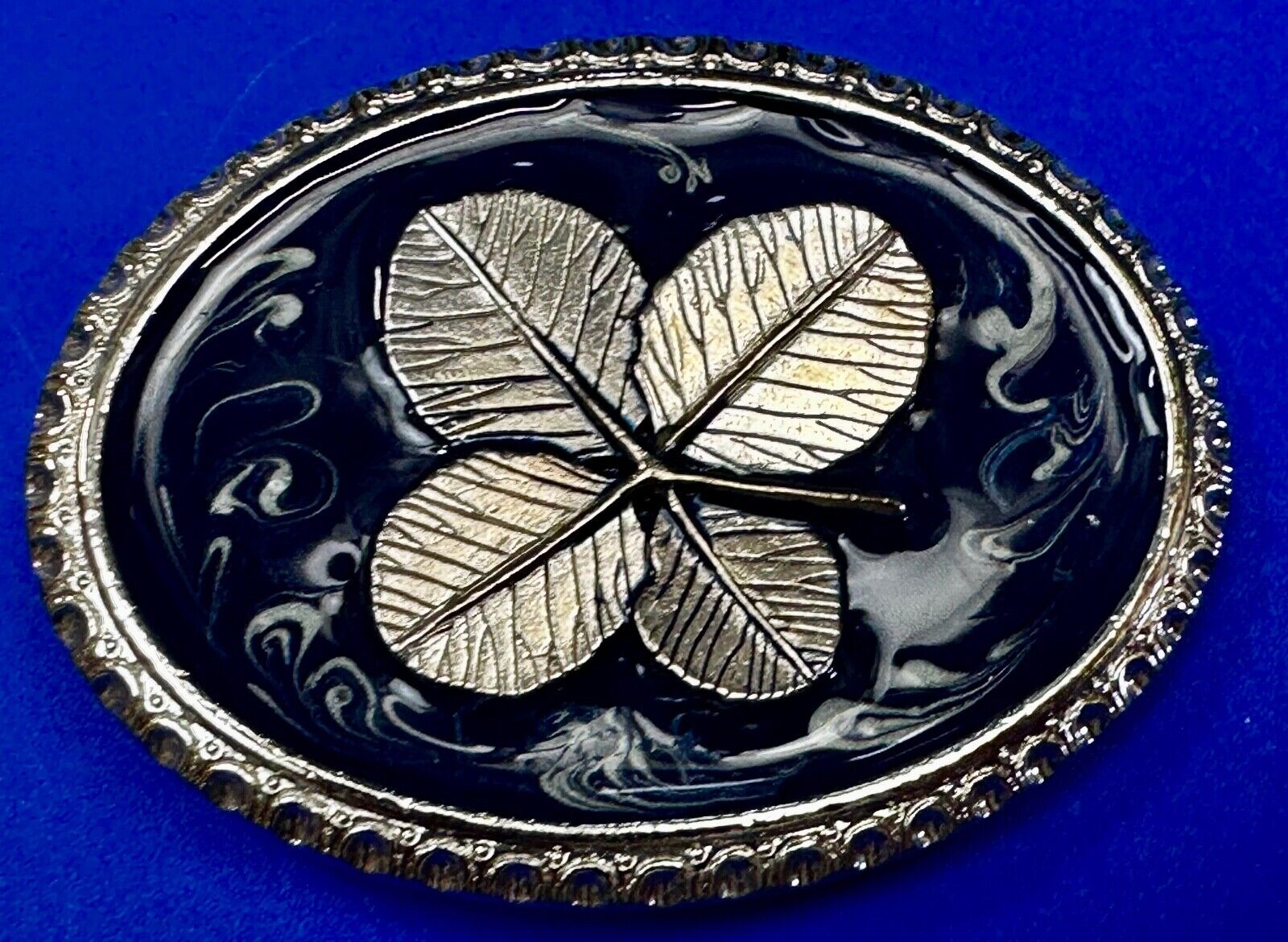 Lucky Four Leaf Clover Shamrock St Patricks Day Faithful Accessories Belt Buckle