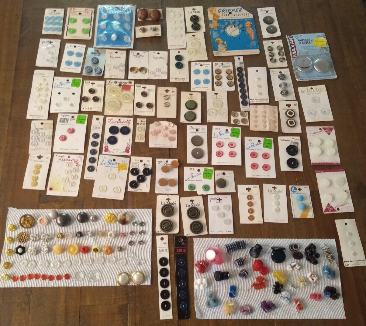 Huge Vintage to Modern Button Lot - Button Cards - Rhinestone - Miscellaneous