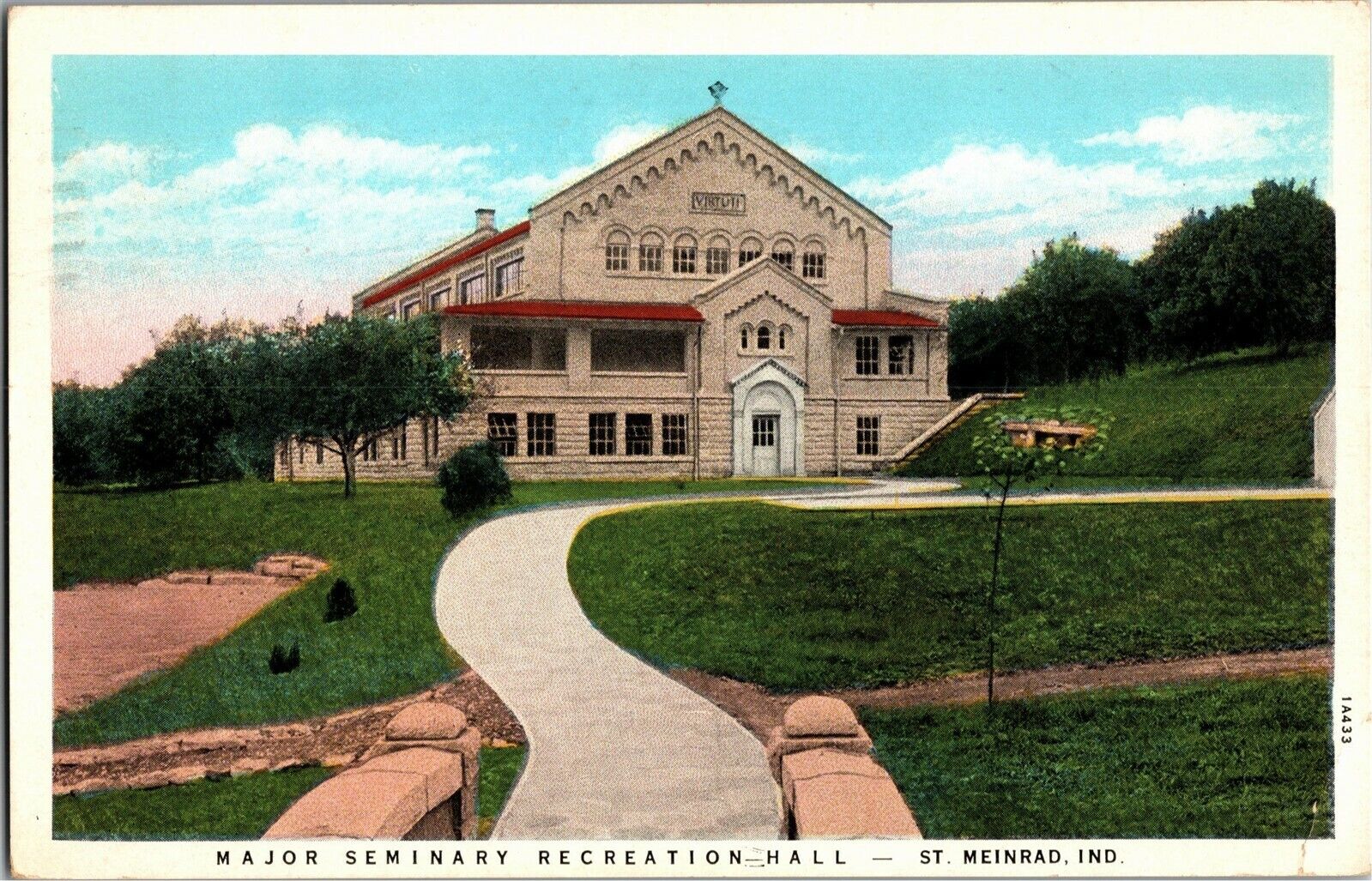 Major Seminary Recreation Hall, St. Meinrad, IN Vintage Postcard B76
