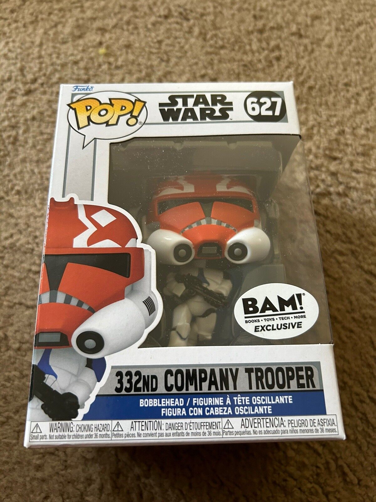 332ND COMPANY TROOPER FUNKO POP 627 BAM EXCLUSIVE STAR WARS BOX DAMAGE UNOPENED