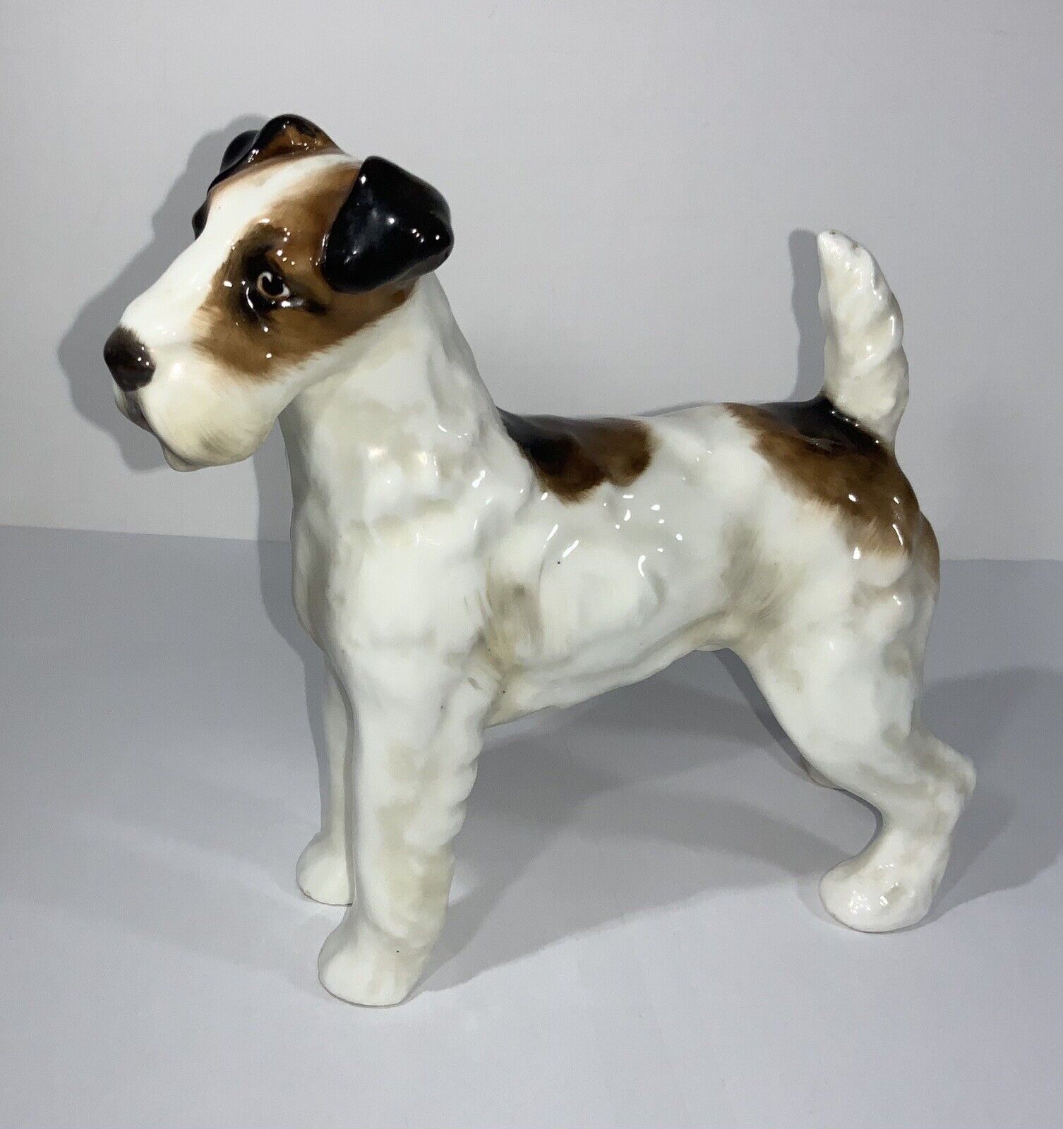 Rare Antique Royal Doulton 7” Standing Fox Terrier Figurine #HN942