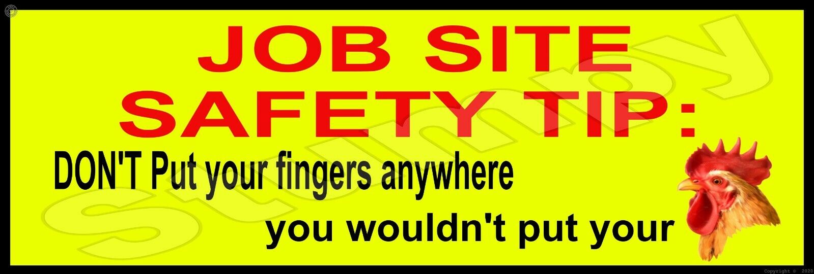 Job Site Safety Tip  Don\'t Put Fingers  Metal Sign 6\
