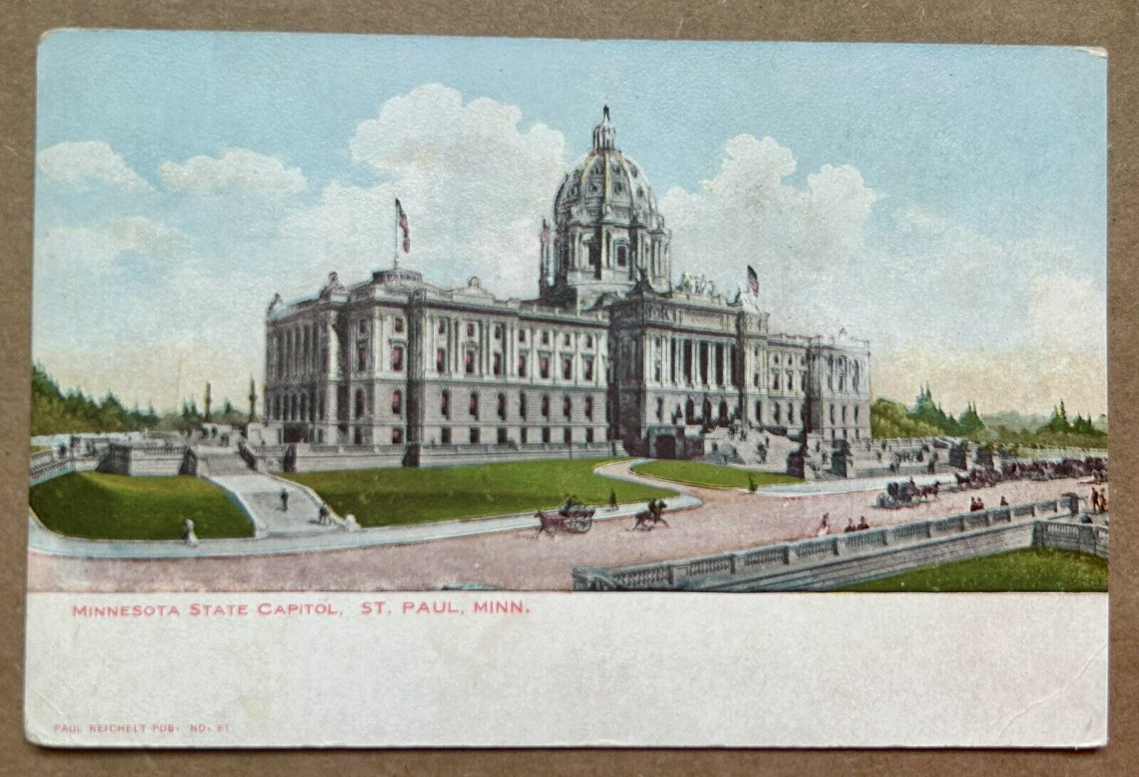 Minnesota State Capitol, St. Paul undivided back Vintage Postcard