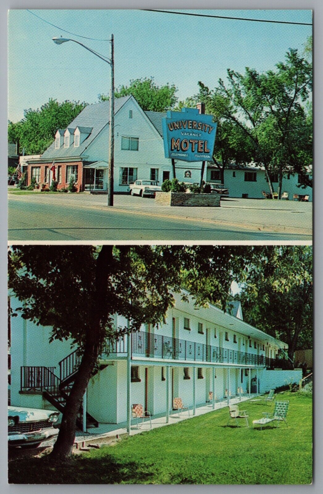 Syracuse NY University Motel 4406 S Salina Street Roadside c1963 Postcard