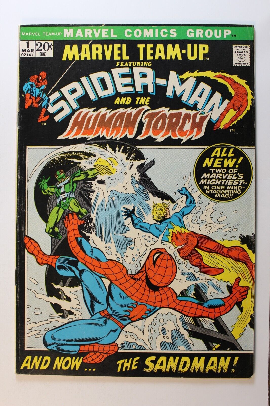 MARVEL TEAM-UP #1 Featuring SPIDER-MAN and The HUMAN TORCH and Now, The SANDMAN