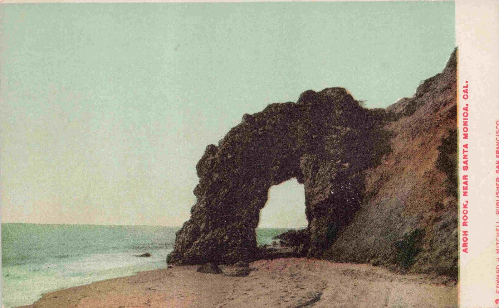 c1904 Santa Monica California Arch Rock Edward H Mitchell Vintage Postcard