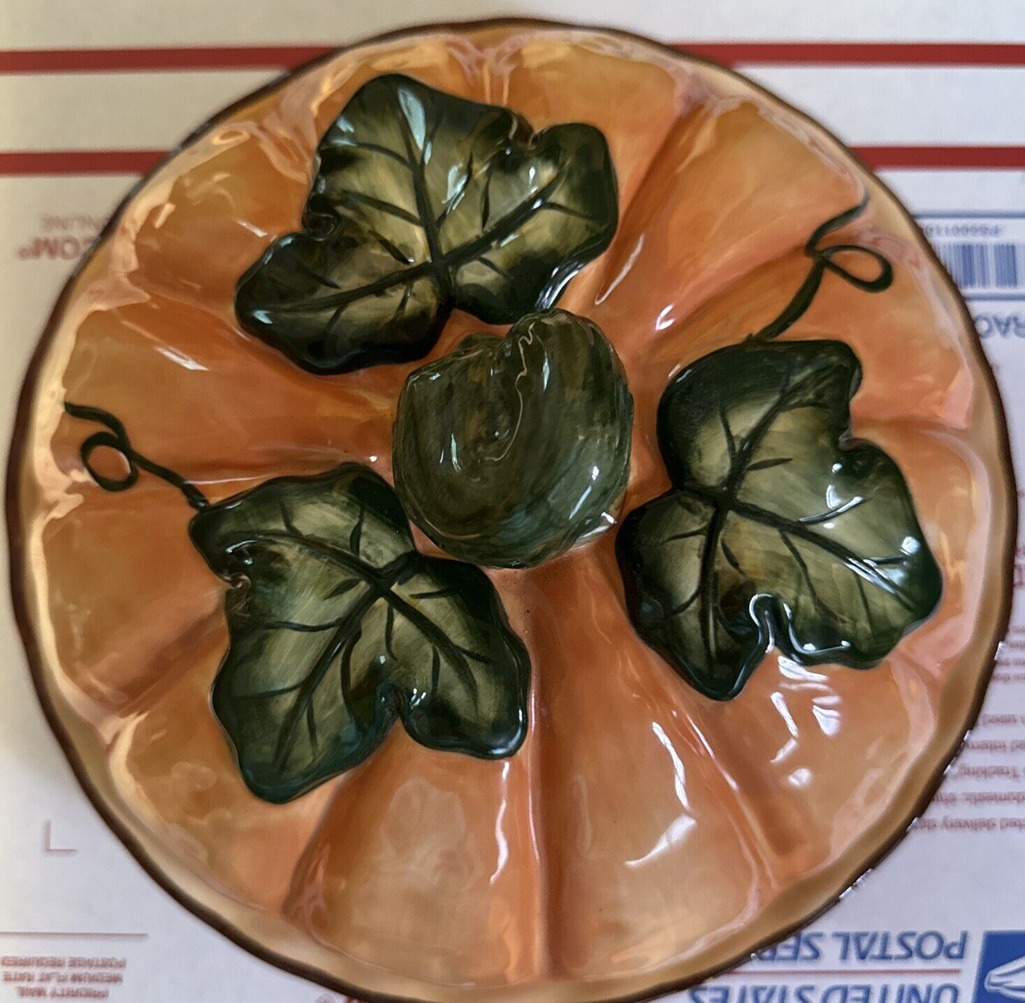 Kate Williams - Pie Plate - Oven Safe - Pumpkin Design - Pumpkin Pie Recipe