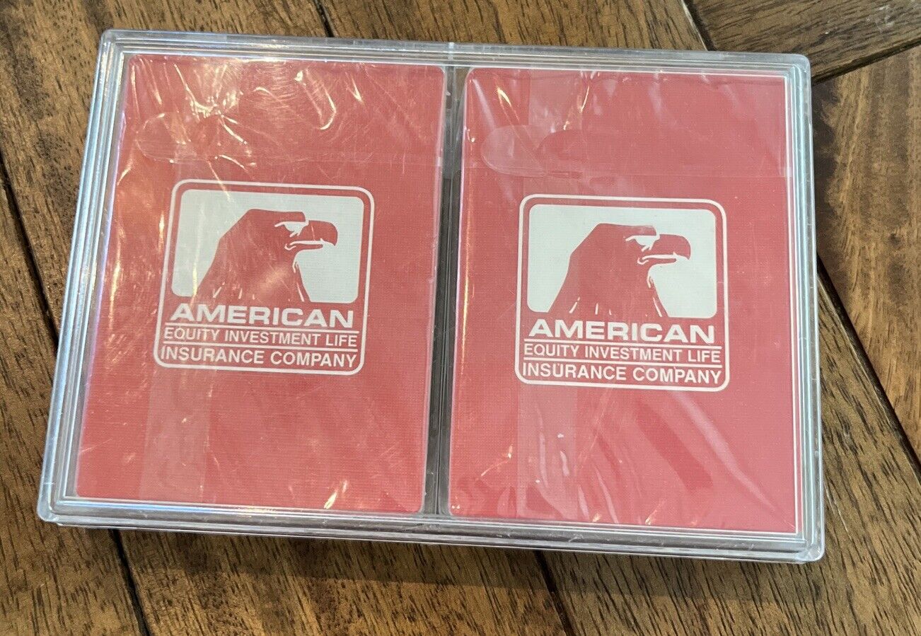 Vintage American Equity Investment Playing Cards New Sealed Double Deck Case