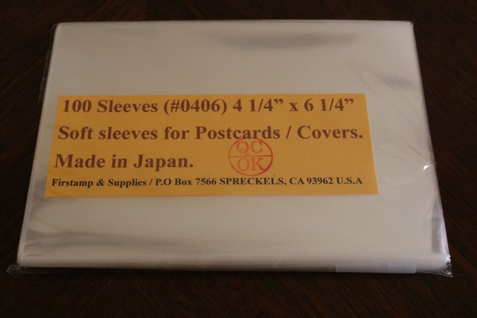 200 Sleeves for Postcards / Covers size 4 1/4\