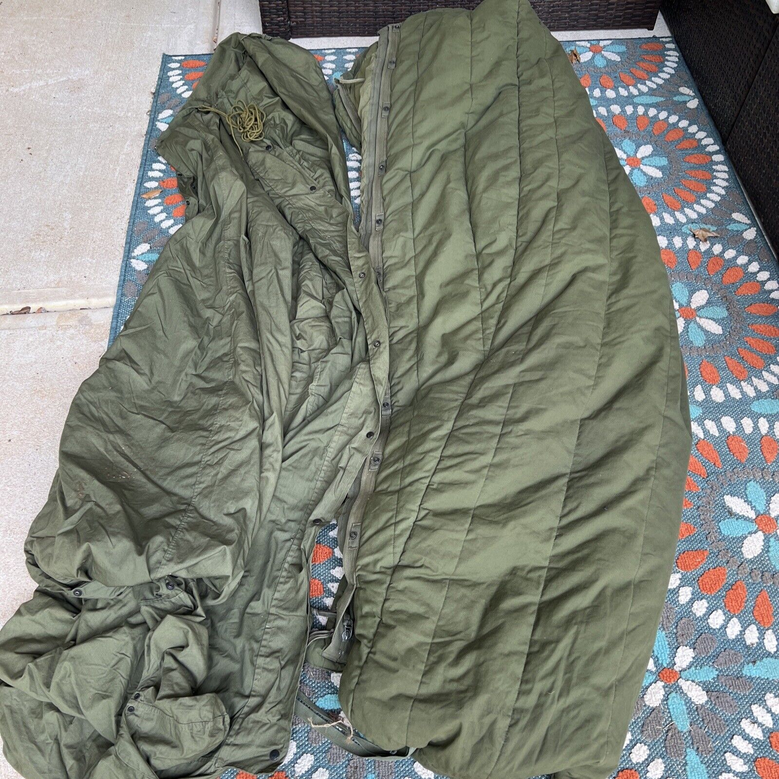 Military Sleeping Bag Intermediate Cold Weather, DLA100-79C-3095 1952/ + Cover