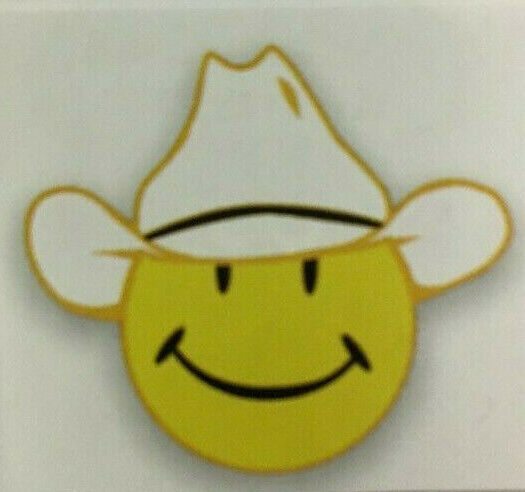WALMART Cowboy Smiley Lapel Pin Quality Metal Brand New (Pin back)