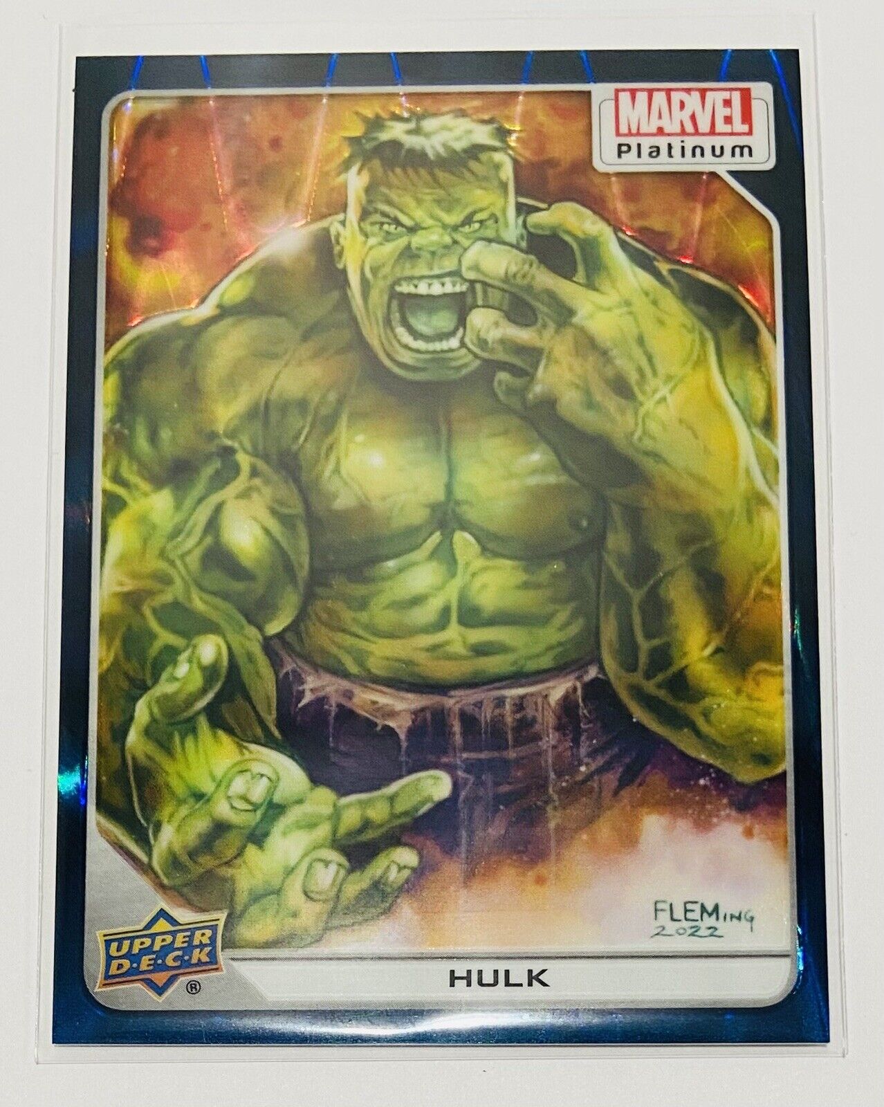 2022 Upper Deck Marvel Platinum Teal Wave /799 Hulk #36 Avengers