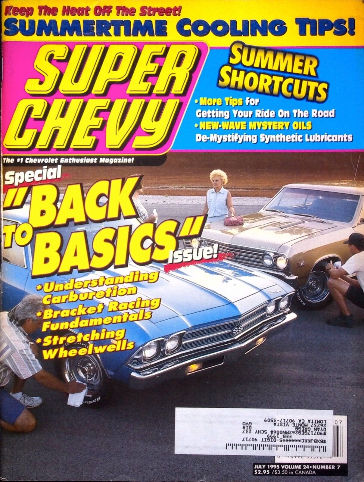 BLASTING DOWN THE HIGHWAY SUPER CHEVY MAGAZINE JULY 1995 RARE VINTAGE ISSUE