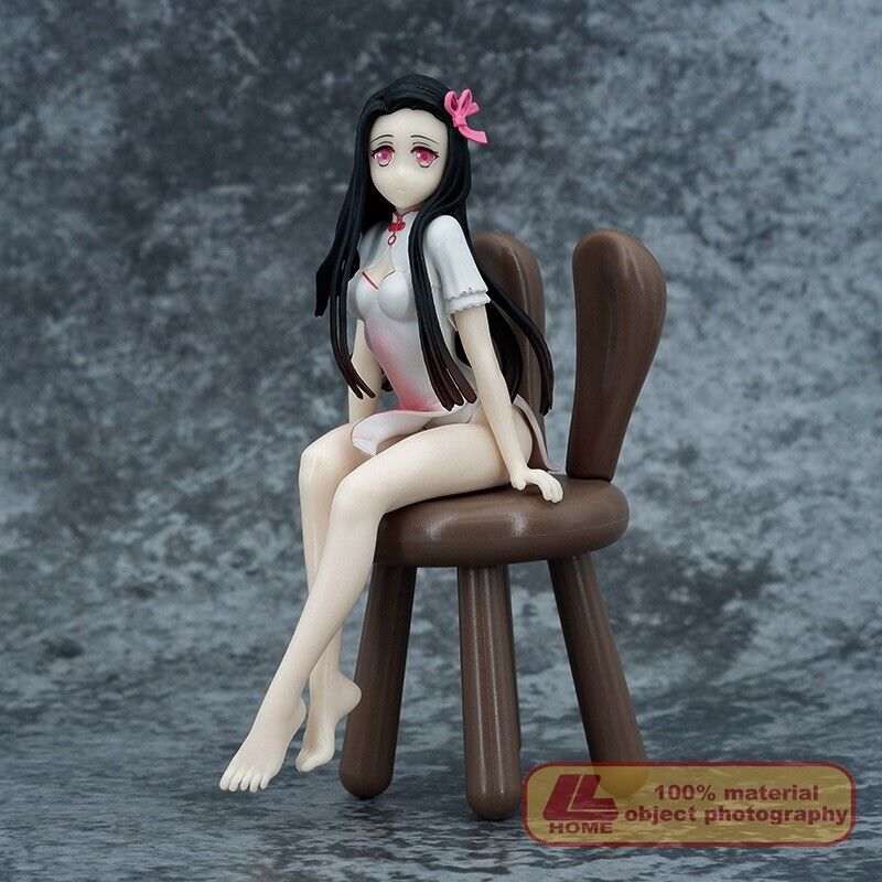 Anime DS Kamado Nezuko Sitting on Chair Figure Action Statue Toy Gift