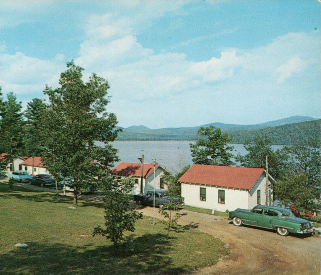 Cole\'s Lakeside Cabins on Schroon Lake, Hwy 9, Adirondack Park, NY VTG Postcard