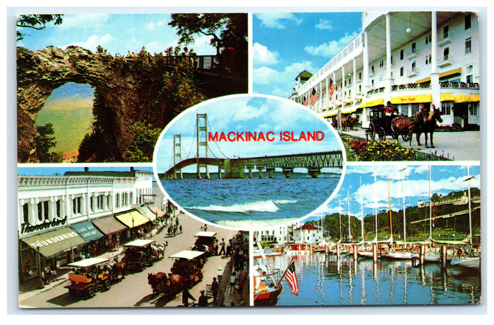 Postcard Mackinac Island, Michigan MI - 4x View 1985 B15
