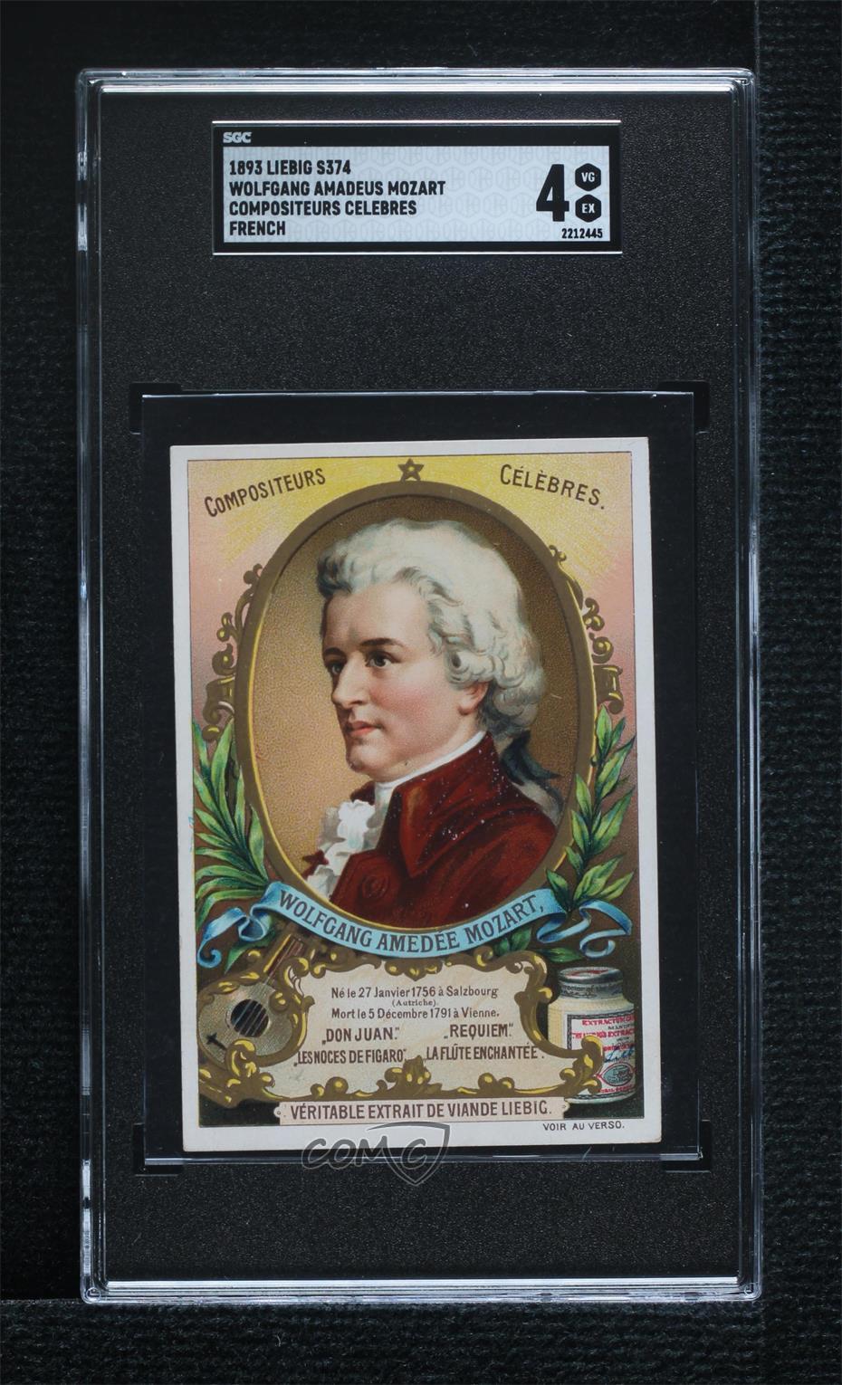 1893 Liebig Famous Composers French Wolfgang Amadeus Mozart SGC 4 11bd