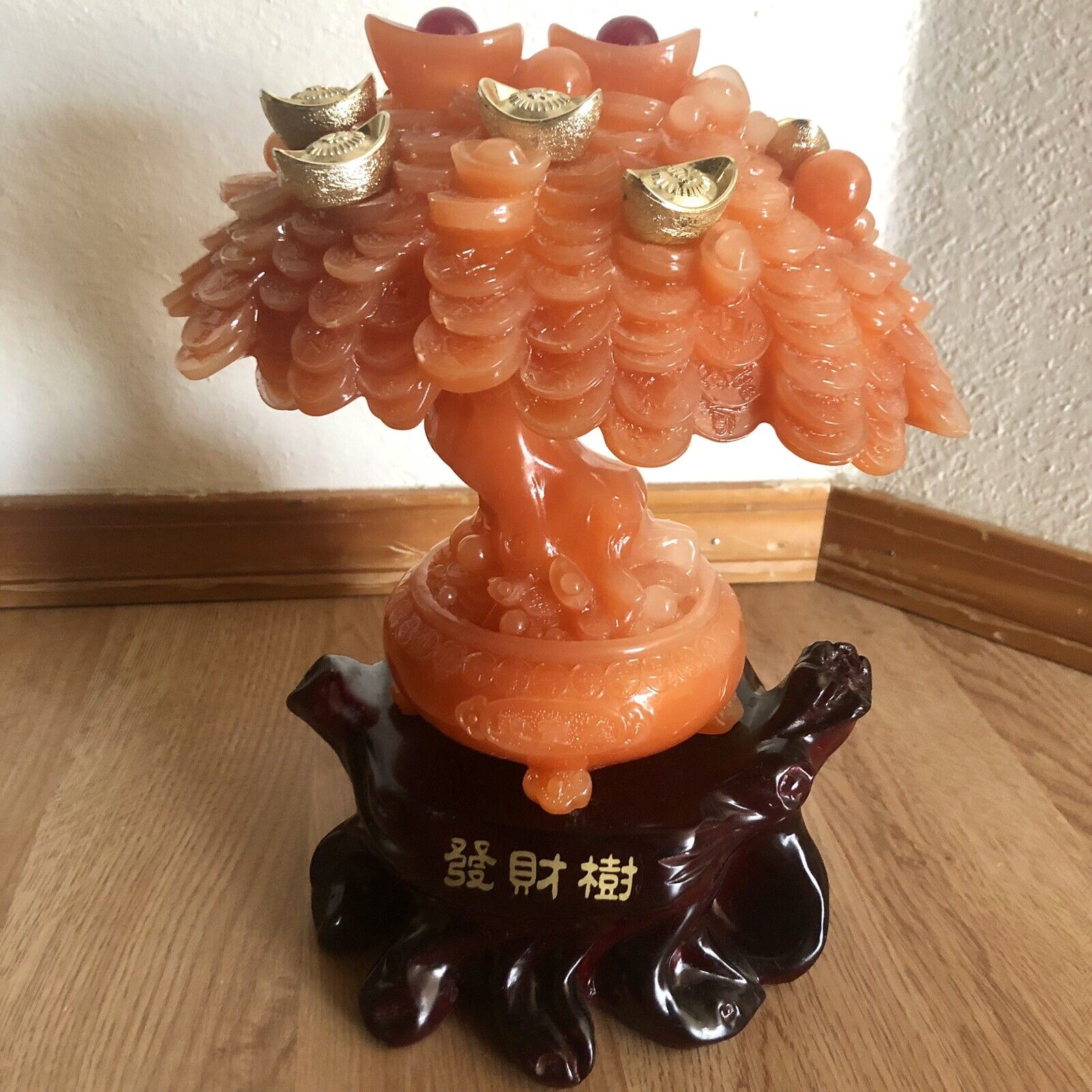 Orange Chinese Style Money Tree Decor