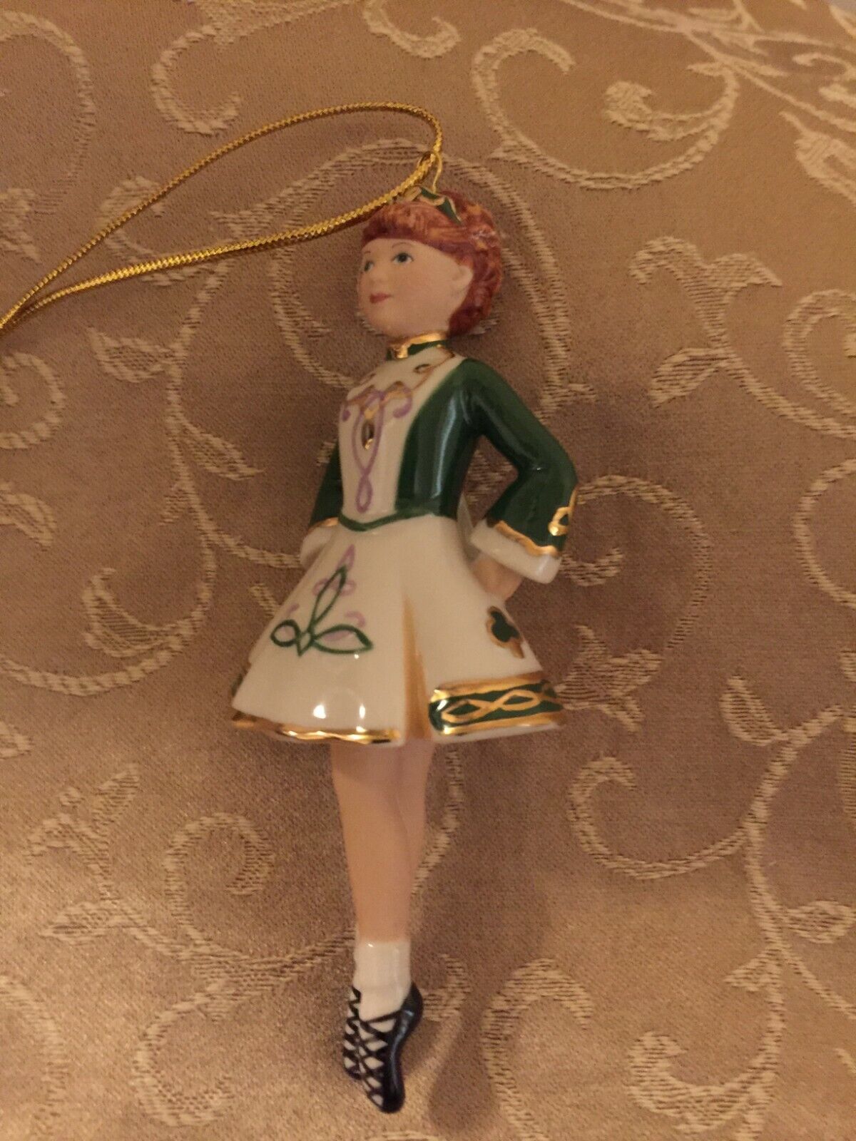 Lenox St. Patrick\'s Day Irish Girl Dancer Ornament Rare