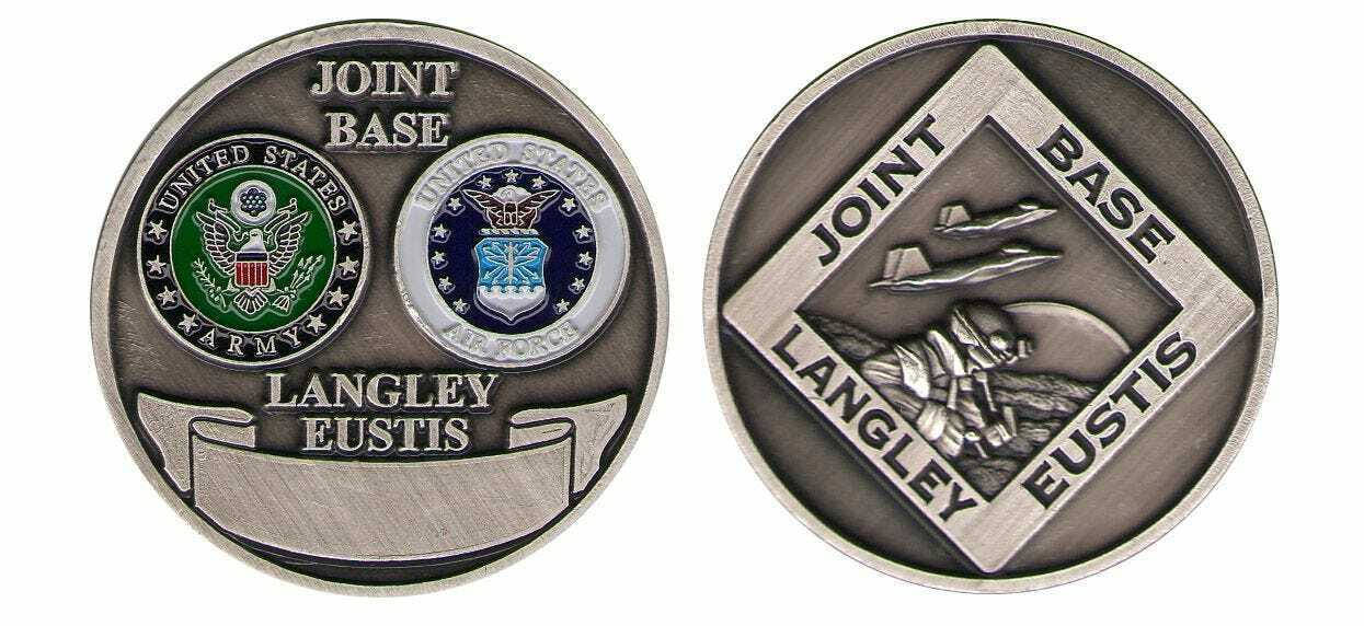 LANGLEY AIR FORCE  BASE EUSTIS ARMY CHALLENGE COIN