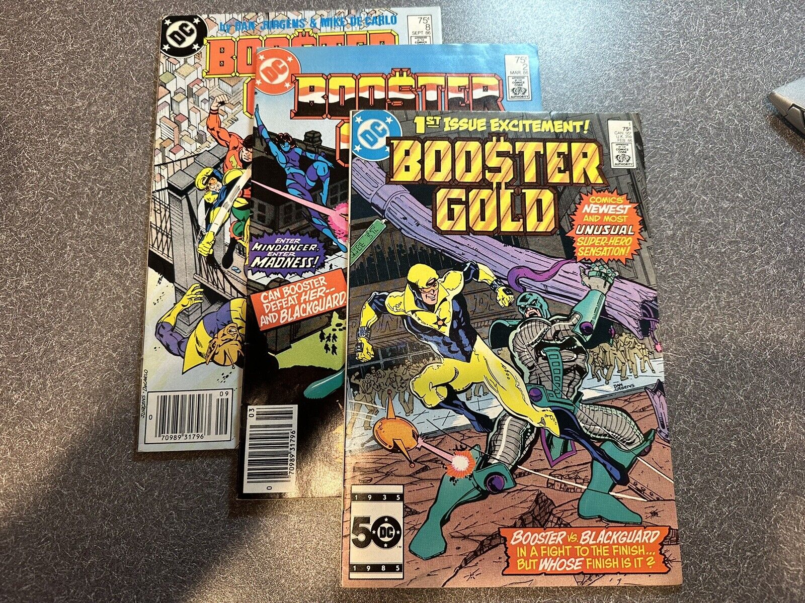 Booster Gold #1, 2, 8 (1986)  3 Book Set  Newsstand 2/8  Coming To DCU