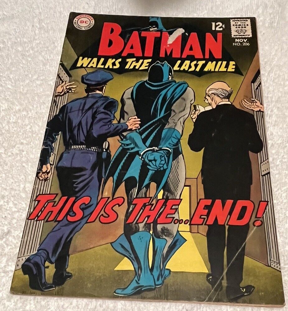 Batman #206 11/1968  Batman Walks the Last Mile Silver Age DC Comics Preowed