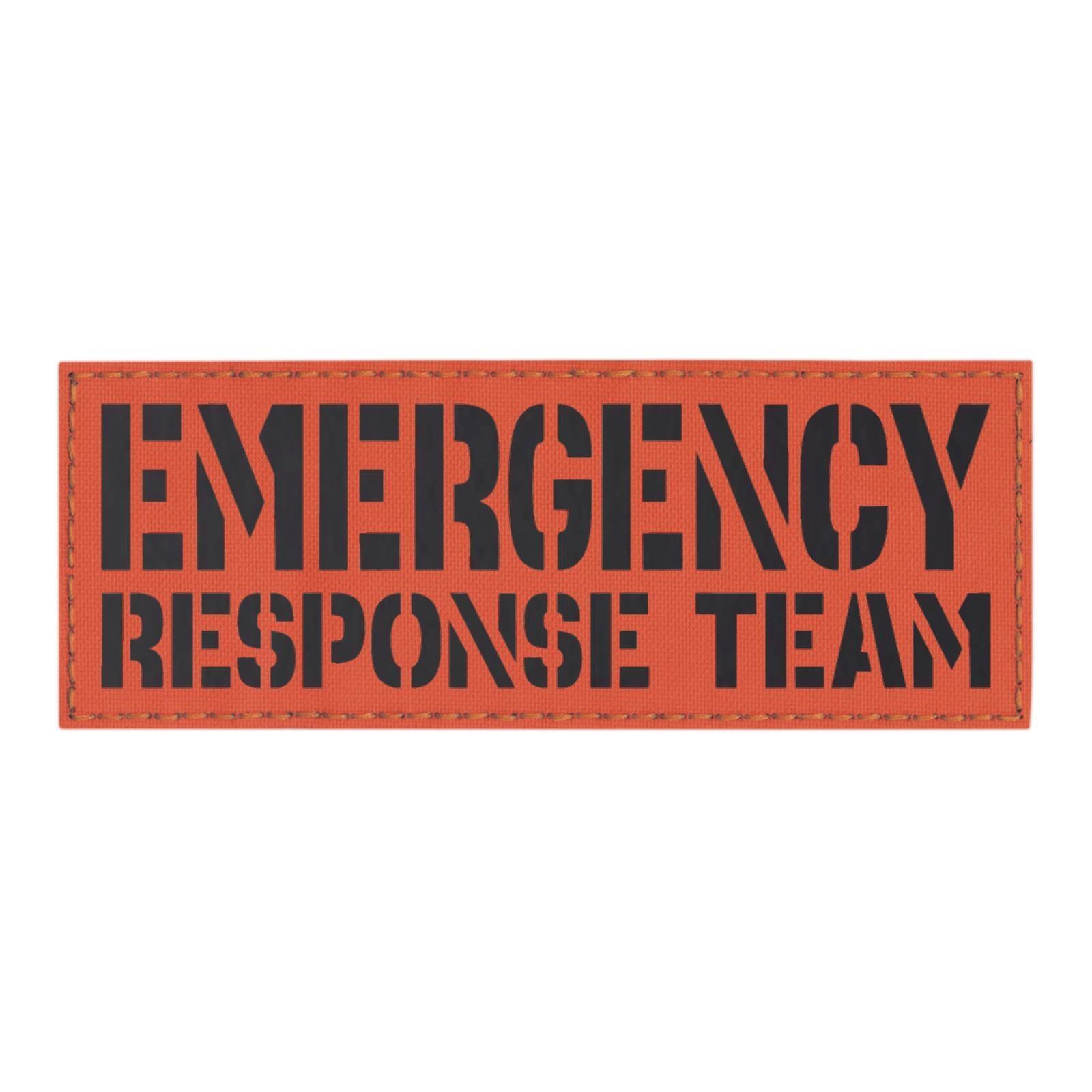 IR 3x8 Emergency Response Team orange fluo plate carrier High Visibility patch