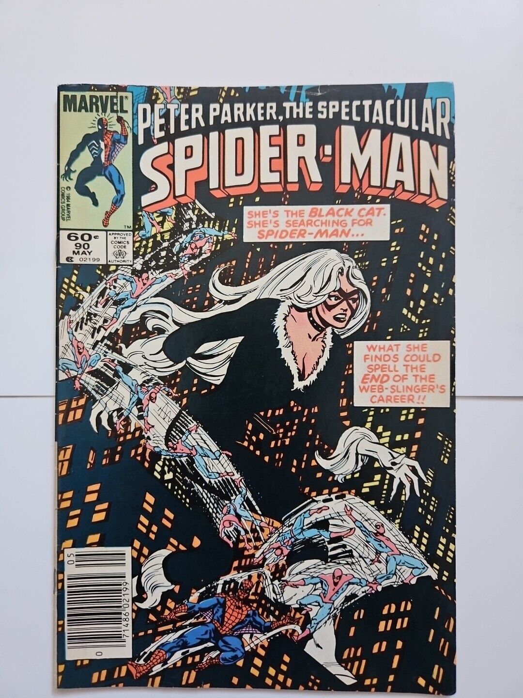 Peter Parker The Spectacular Spider-Man #90 1984 Black Costume NEWSSTAND Comic