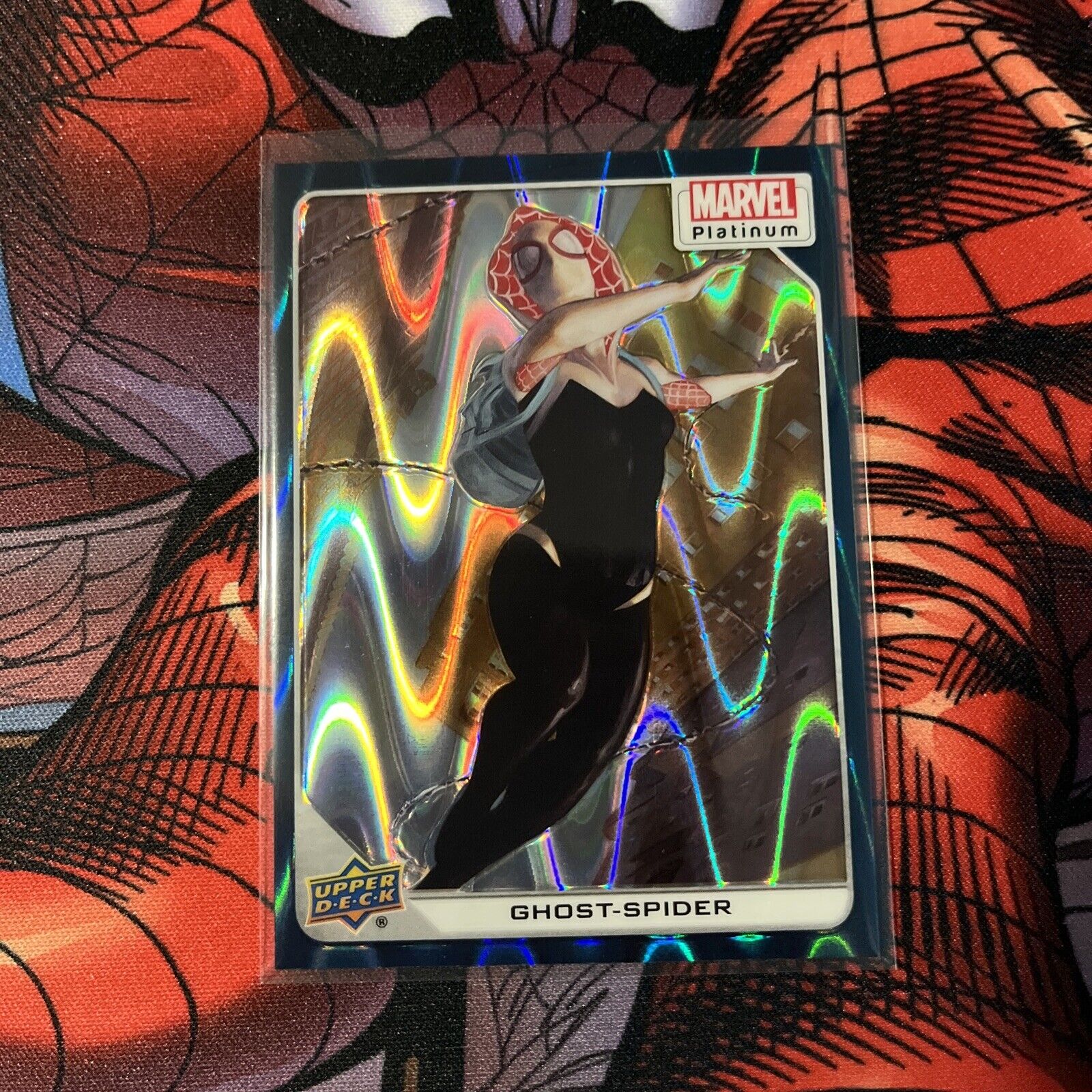 2023 Upper Deck Marvel Platinum #10 Ghost-Spider Teal Wave /799 Parallel Card