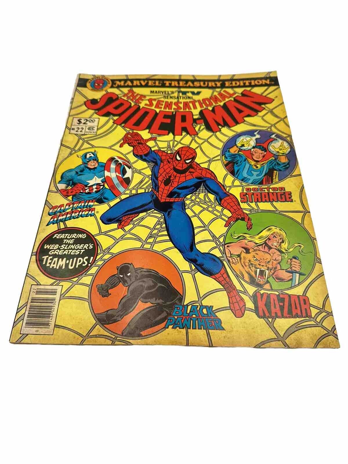 The Sensational Spiderman Comic 14 1977 Marvel Treasury Oversized Comic Book