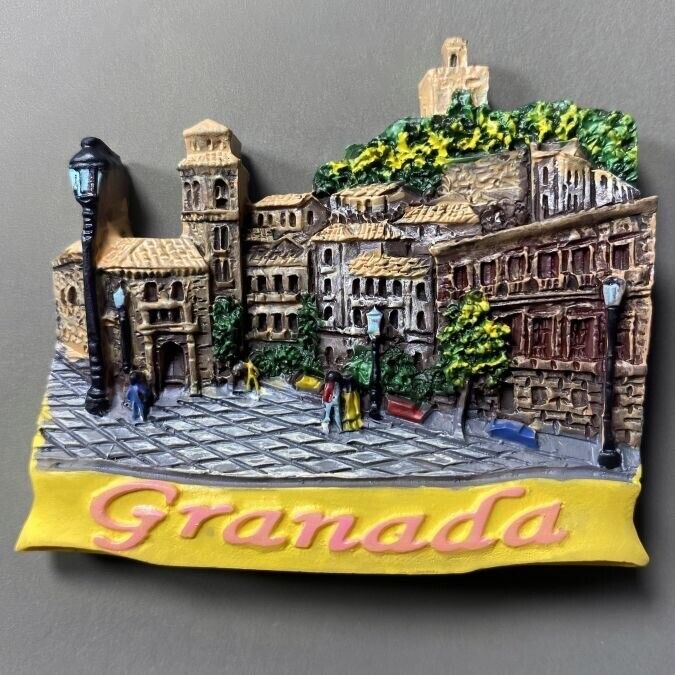 Granada Spain Tourist Travel Souvenir Gift 3D Resin Refrigerator Fridge Magnet