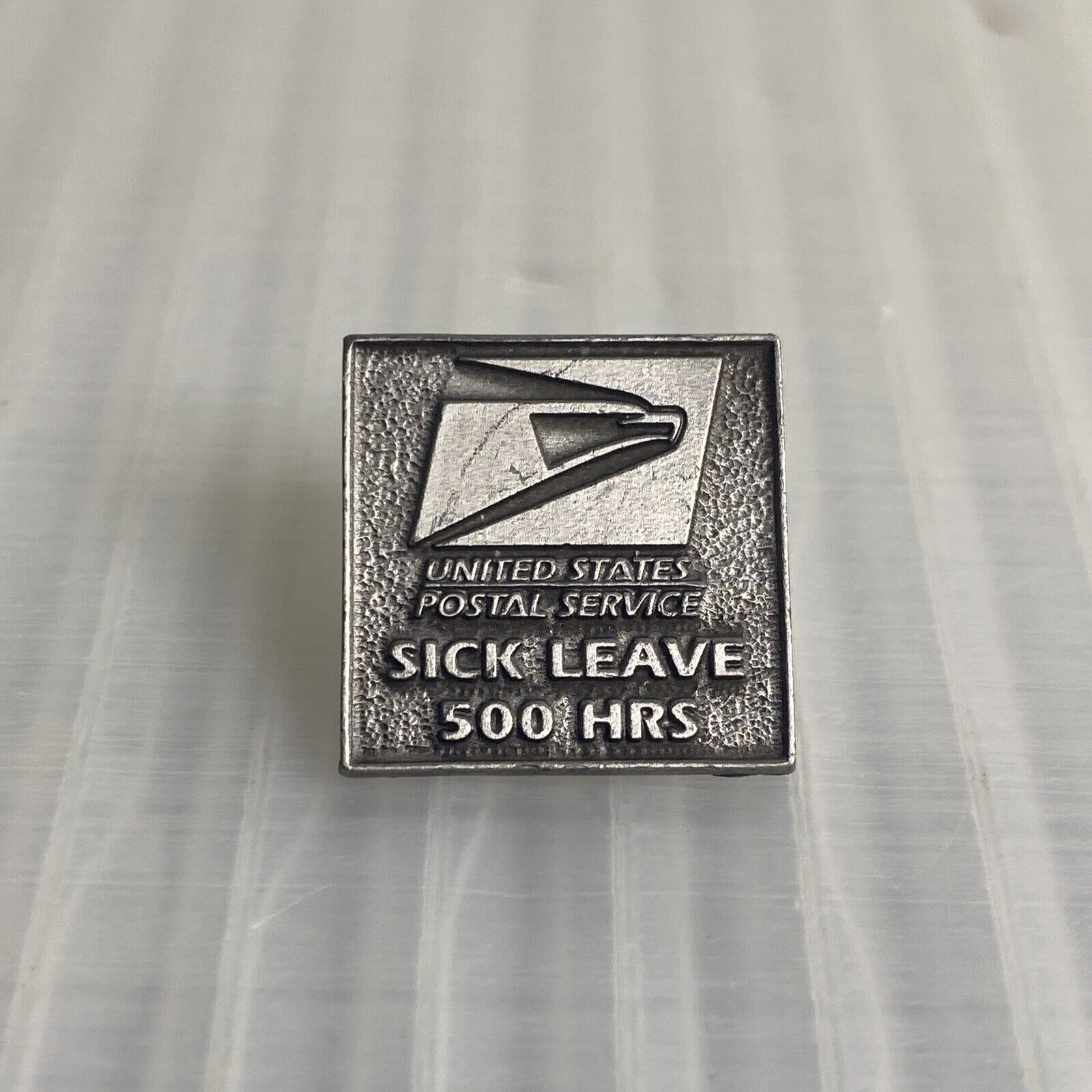 Vintage USPS United States Postal Service 500 Hours Sick Leave Pin Pinback Lapel