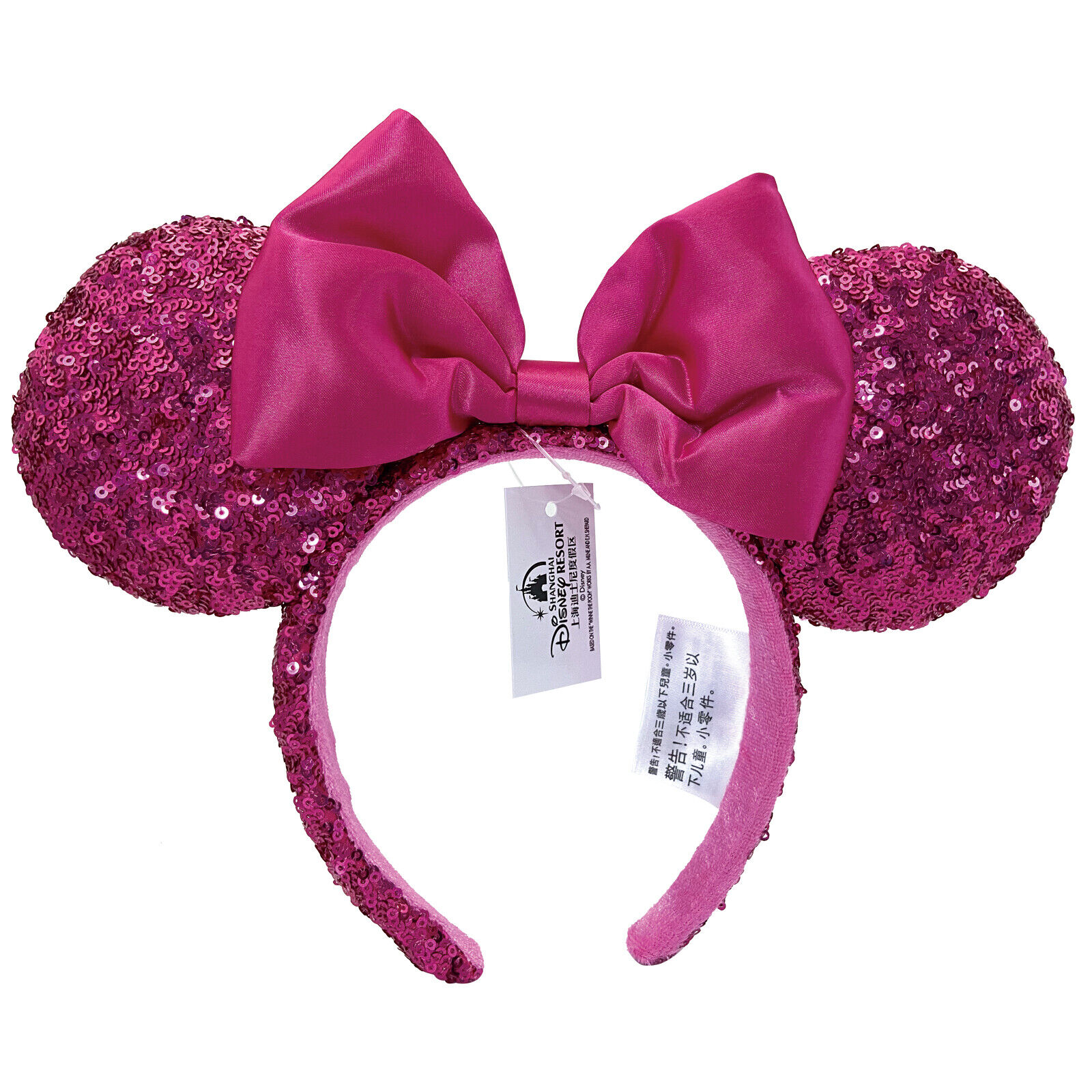 Bow Orchid Disneyland 2024 Ears Hot Pink Disney-Parks Magenta Headband Sequin
