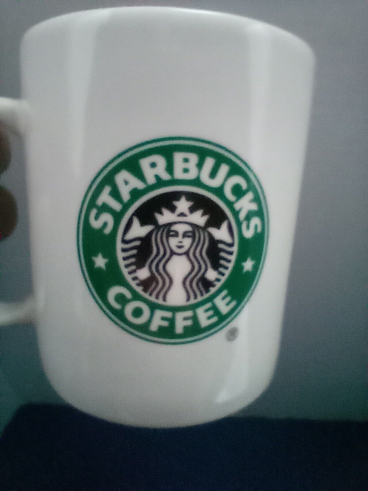 Starbucks Coffee Mug Cup 2004  White Original 2 sided Starbucks Logo. 12 ounce