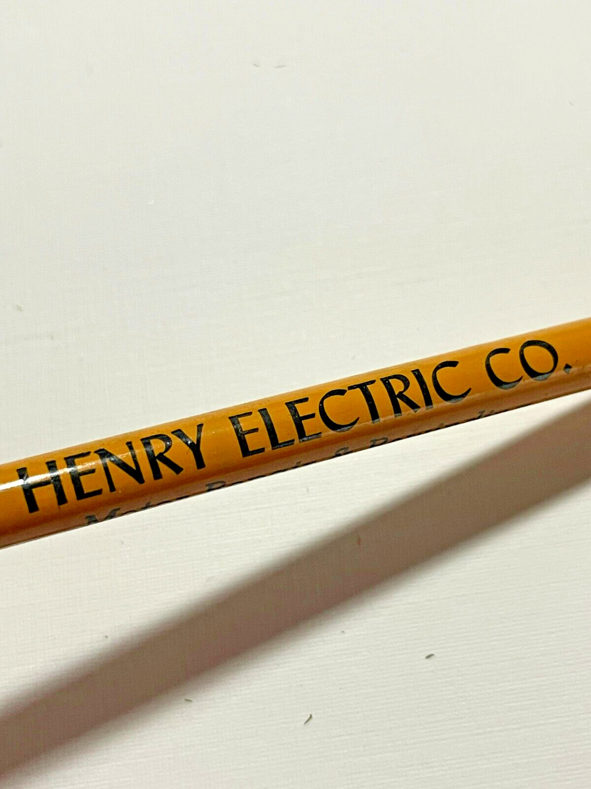 c.1930s Saginaw Michigan Henry Electric Co Wooden Pencil