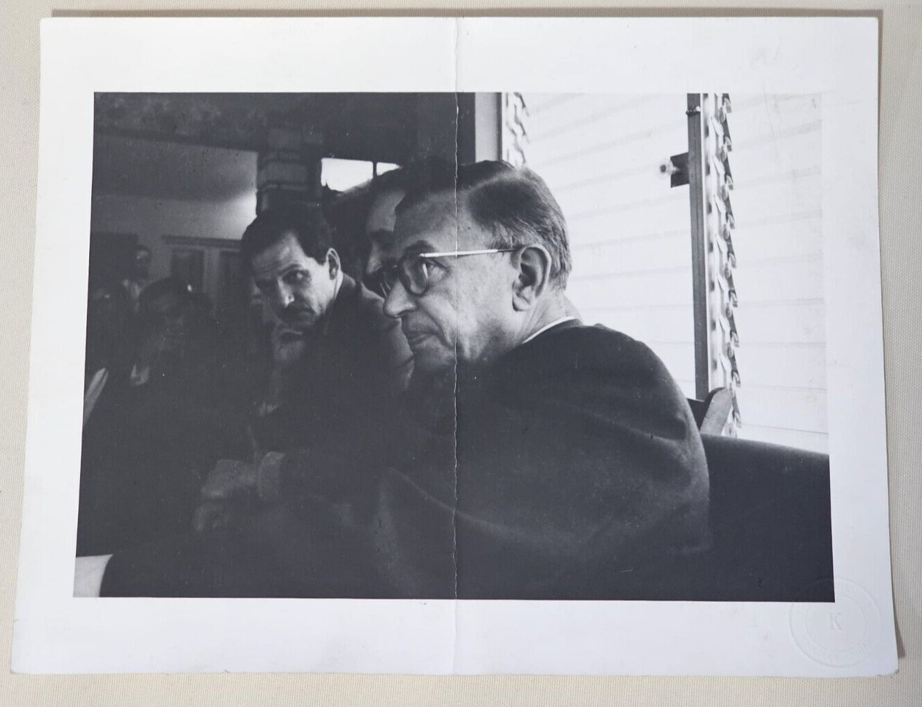 ALBERTO KORDA CREDIT Jean Paul Sartre 1970s PORTRAIT VINTAGE PHOTO XXL