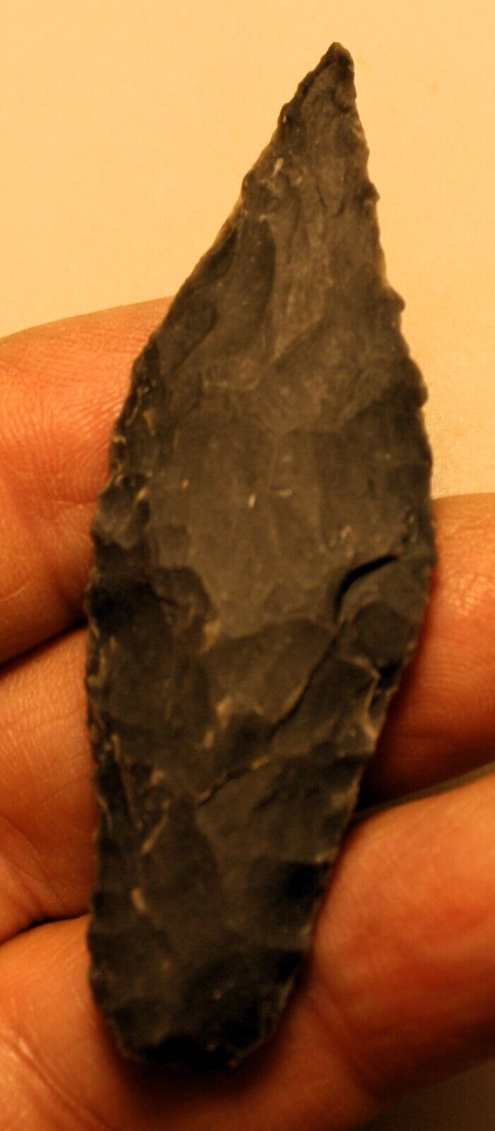 Prehistoric Texas  Artifact   Sharp Black Angostura From Kimble County, Texas