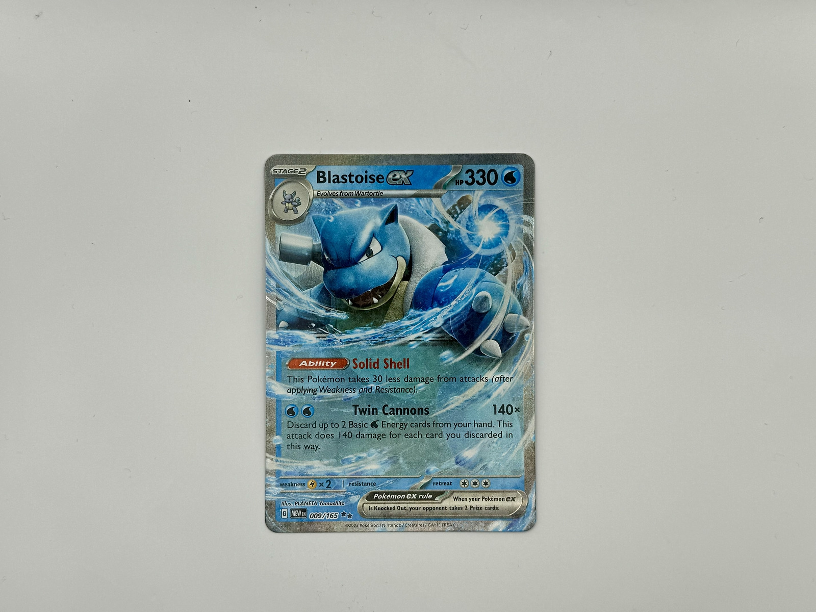 Blastoise ex 009/165 - RR Rare - sv2a Pokemon Card 151 NM