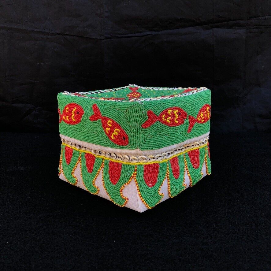 Vintage Sumatran Beaded Box