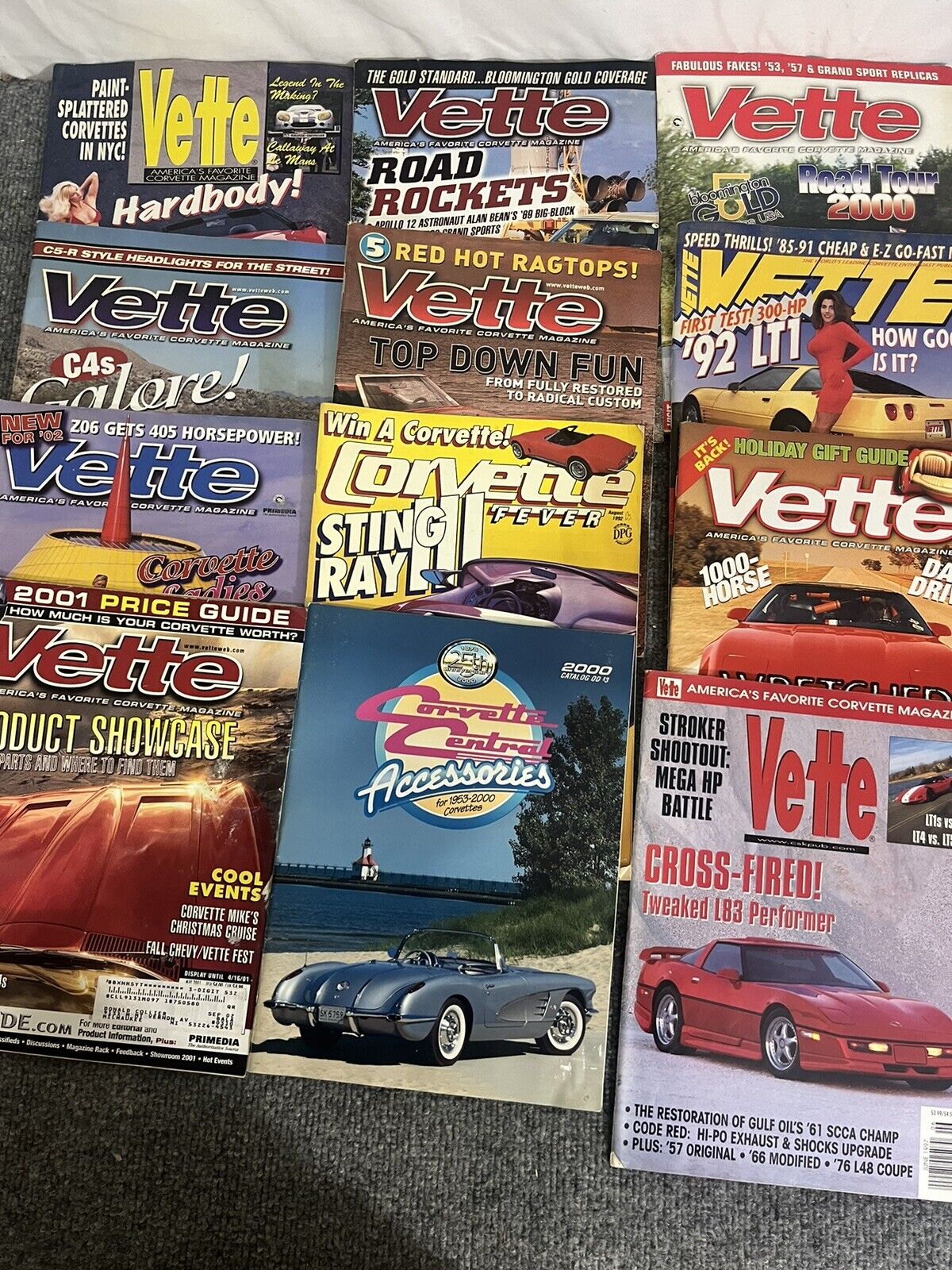 Lot Of 12 Corvette Car Magazines 90s Early 2000s