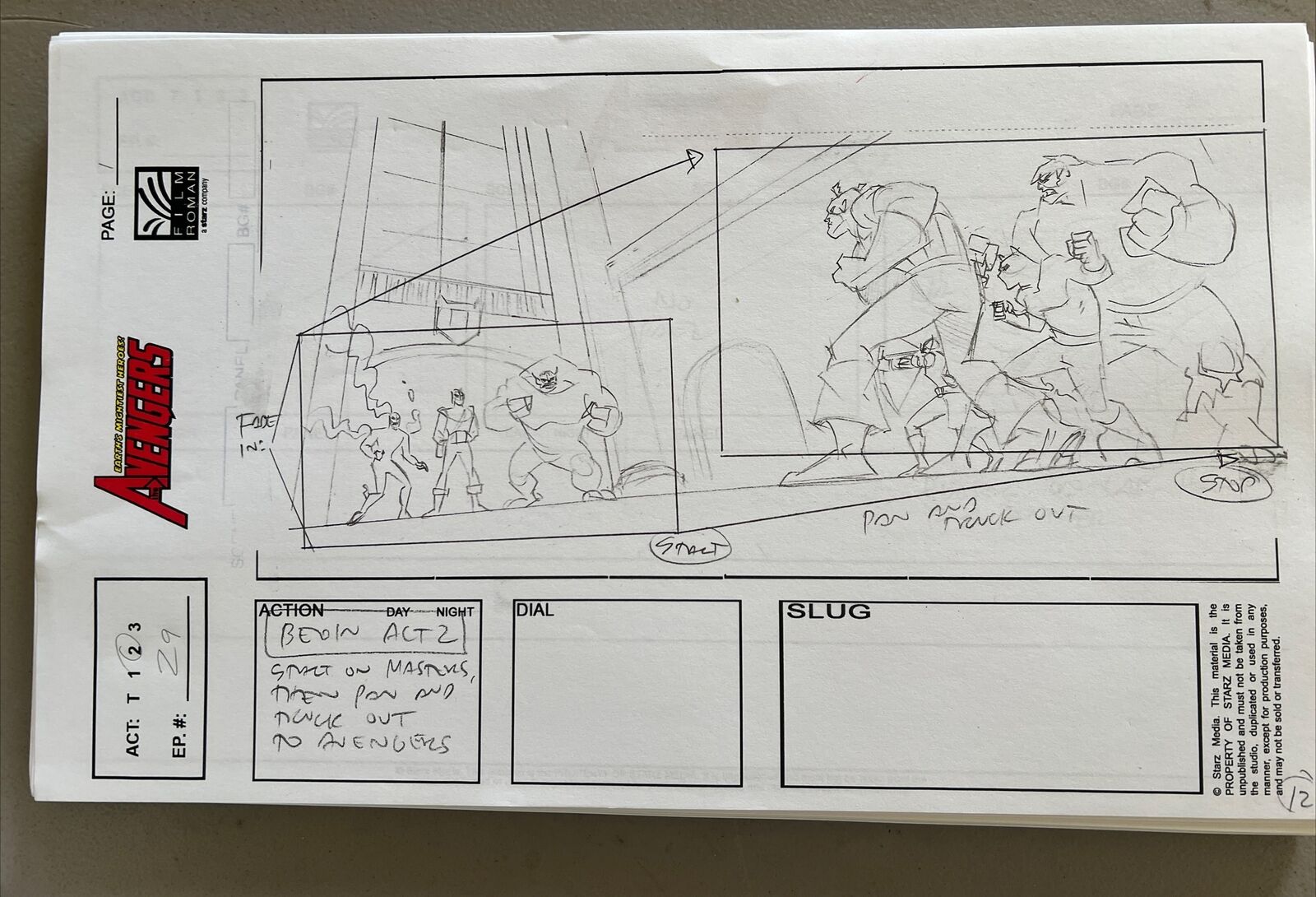 Marvels Avengers Earths Mightiest Heroes Animated Series Storyboards EP 29 Act 2