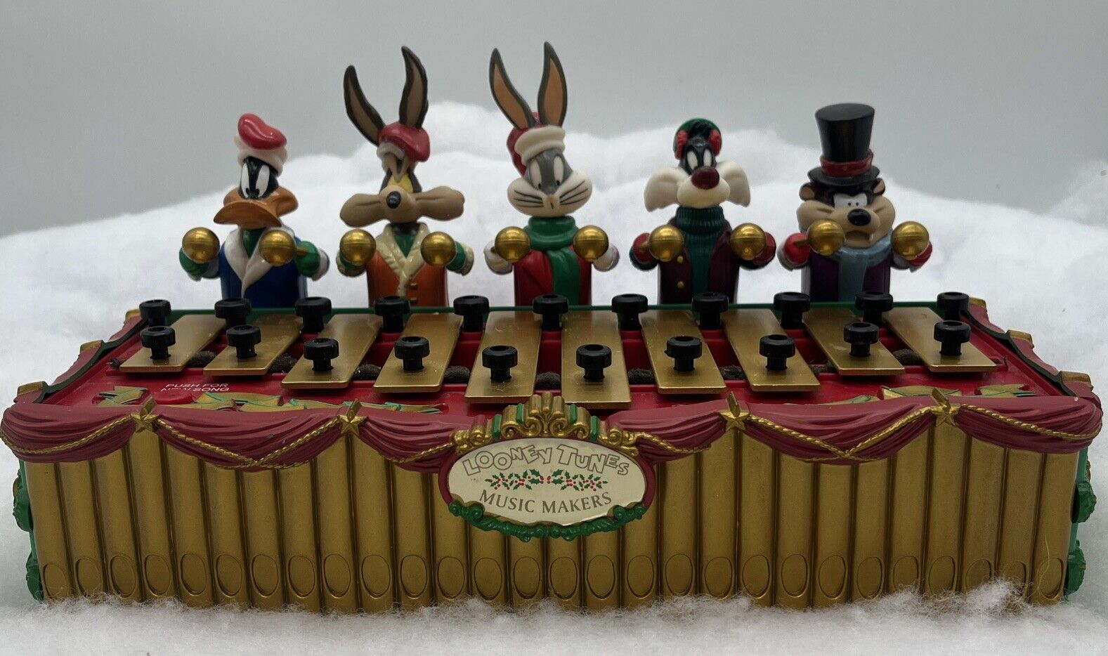 Vintage 1996 Christmas Bugs Bunny Merry Music Makers Xylophone Looney Tunes