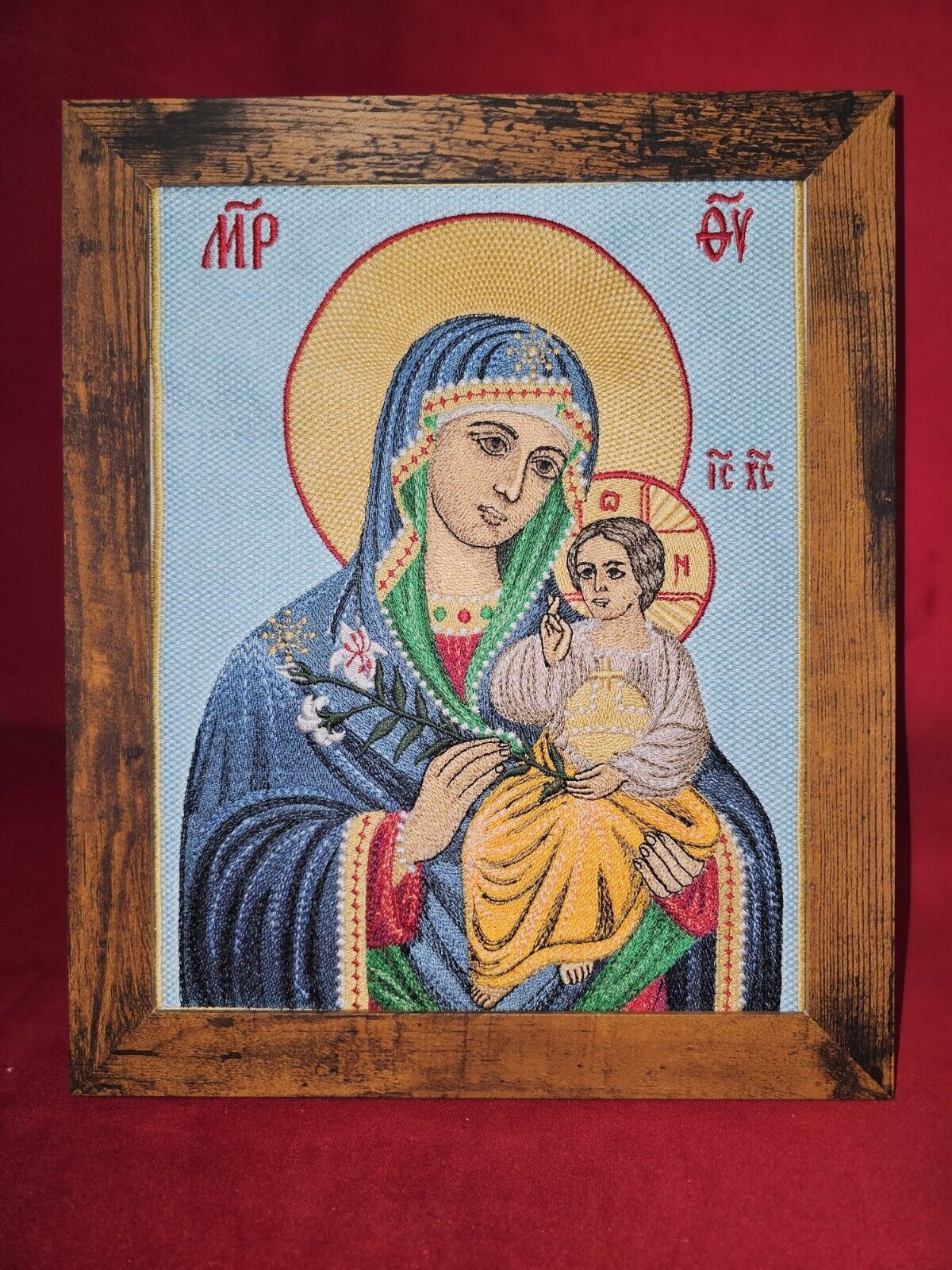 8x10 Virgin Mary Theotokos “Unfading Flower” Mother of God Orthodox Icon