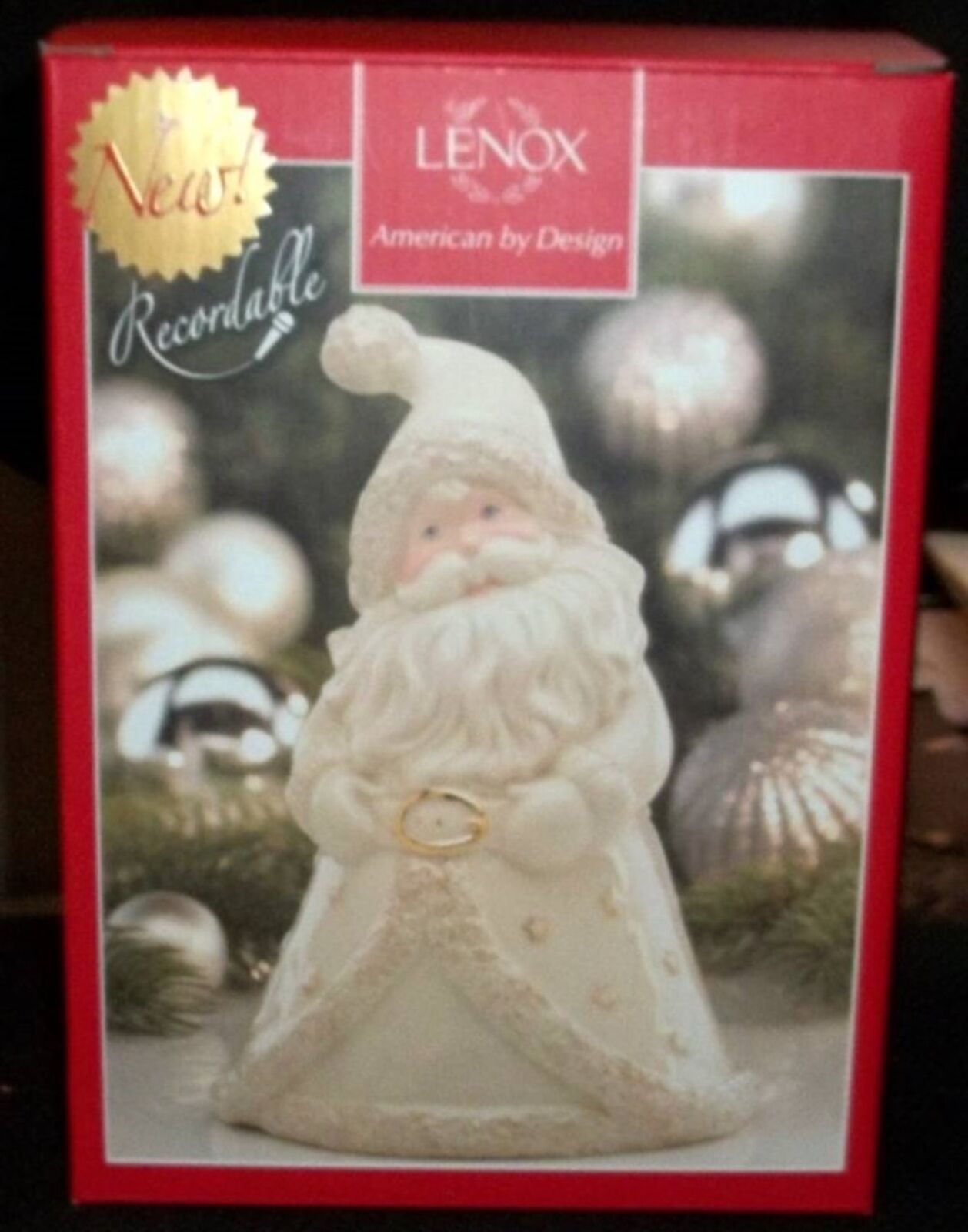 Lenox Santa - Season Greetings - Recordable Figurine NIB