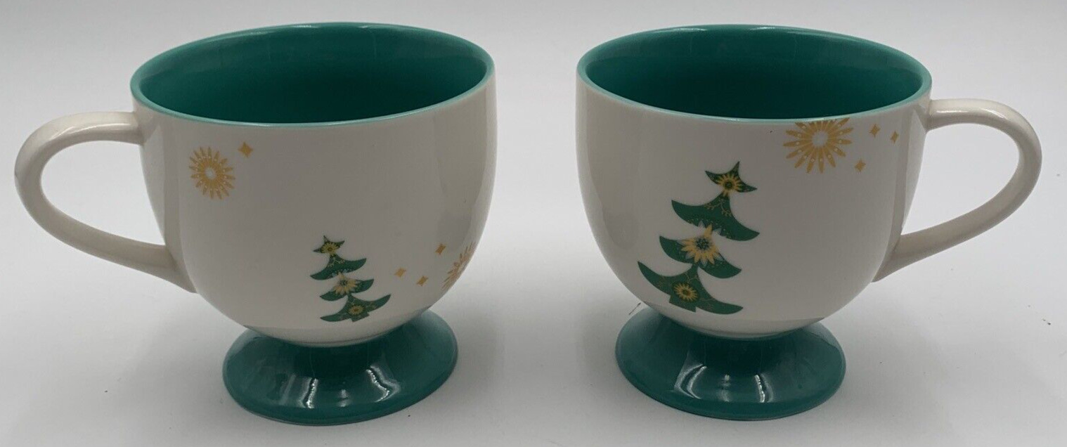 Pair(x2) 2006 Starbucks Holiday Christmas Coffee Mugs Set Of 2