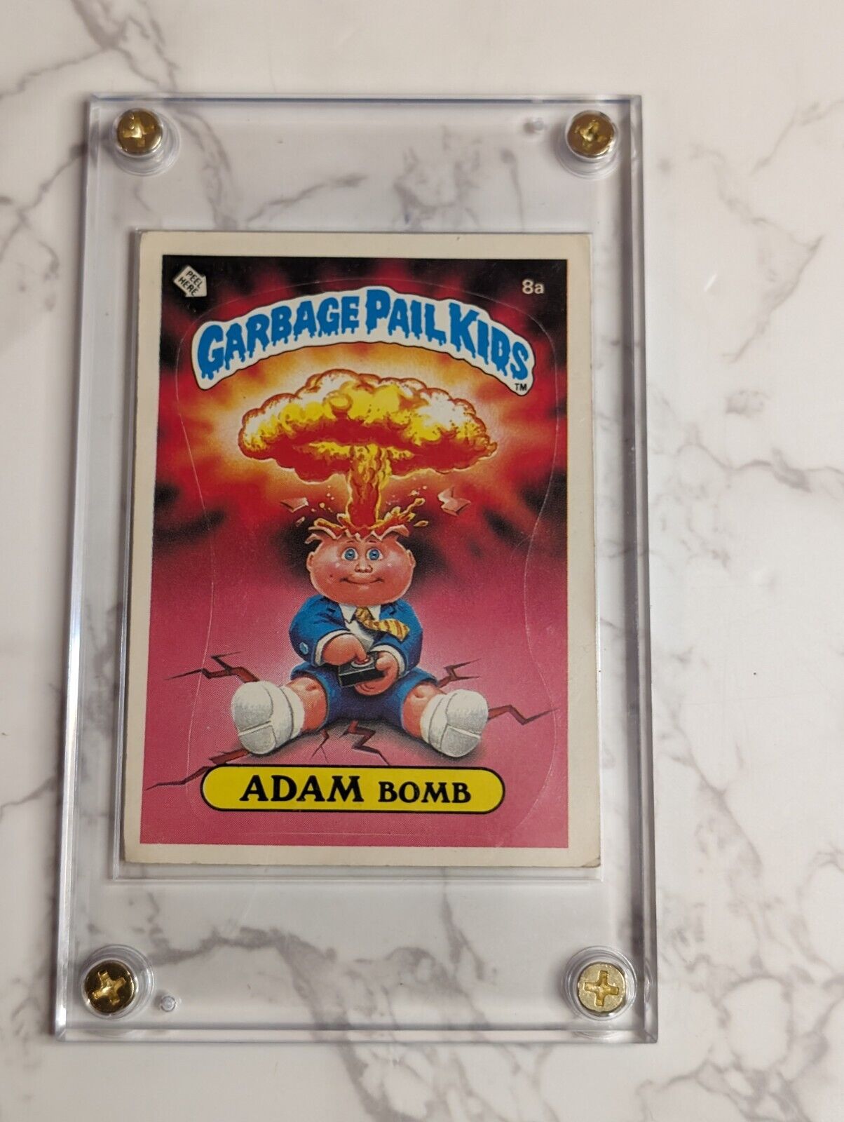 1985 Topps Garbage Pail Kids 1st Series 1 Matte Back Card 8a Adam Bomb Award Bck