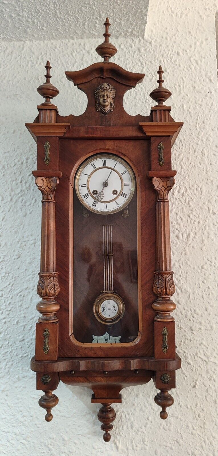 Reloj de pared pendulo antiguo- Junghans. NO RESERVE