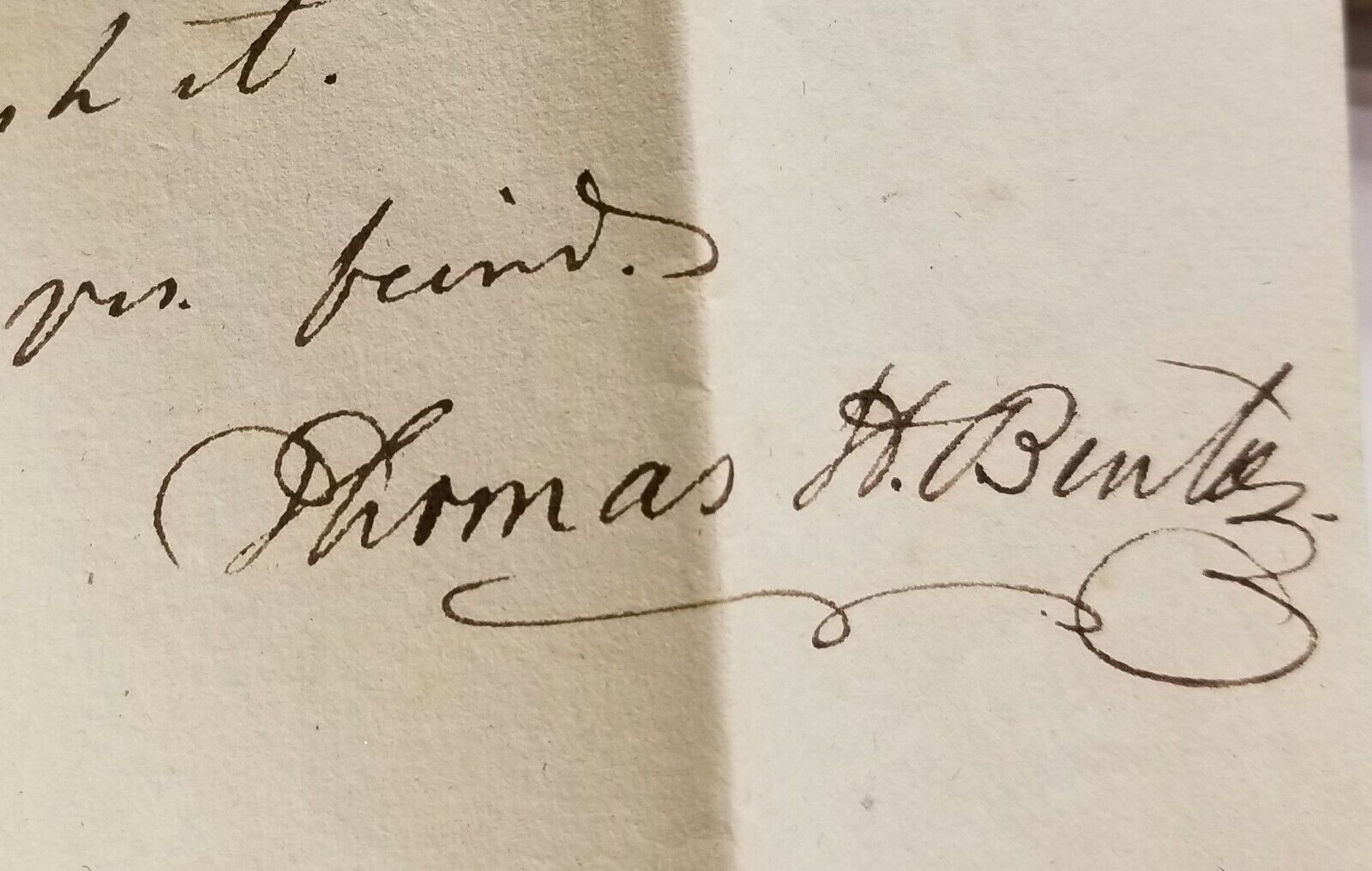 Senator Thomas Benton Letter to William Scott 1824 Henry Clay Autograph Auto